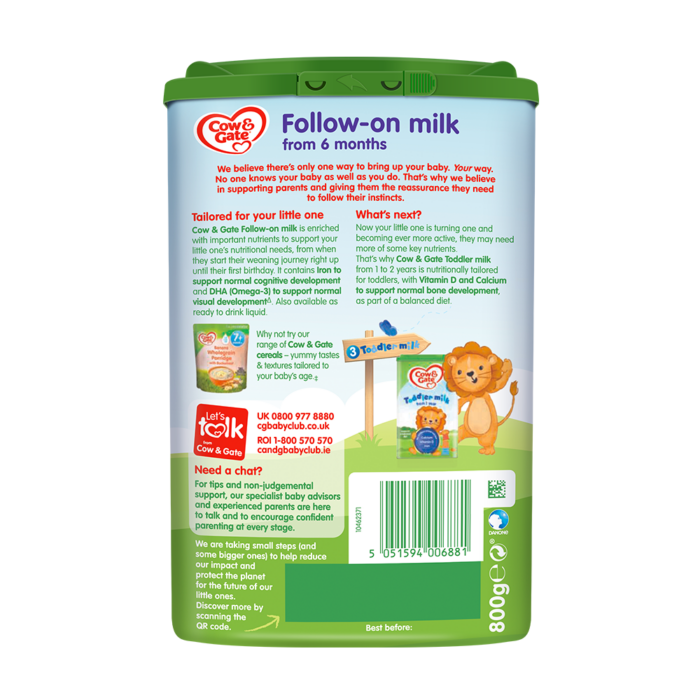 Cow & Gate Follow-on Milk 800g - Image 2